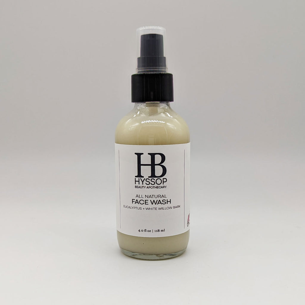 all natural face wash eucalyptus + white willow bark face wash for him for men