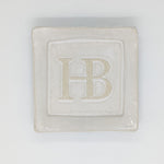 Handcrafted Ceramic Soap Dish - Shiny White Wiped Off Logo
