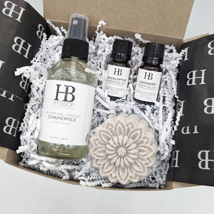 Organic Chamomile Eucalyptus Lavender Relaxing Gift Set