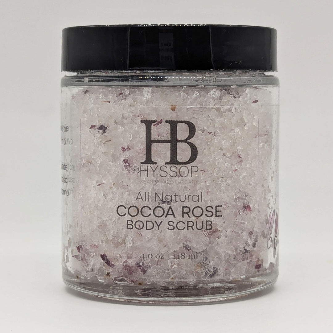 All natural body scrub cocoa rose clean cruelty-free