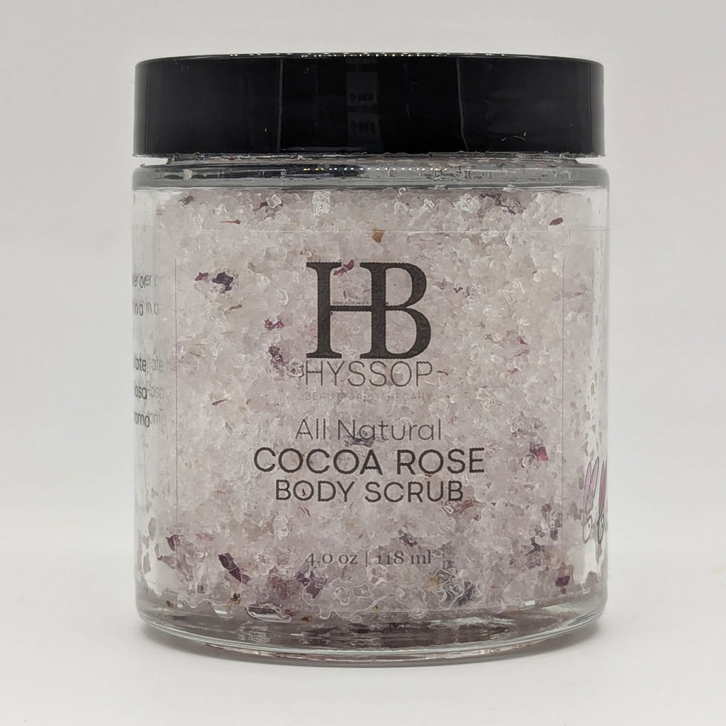 All natural body scrub cocoa rose clean cruelty-free