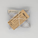Zero Waste Pocket Hand Warmers beige grey tartan