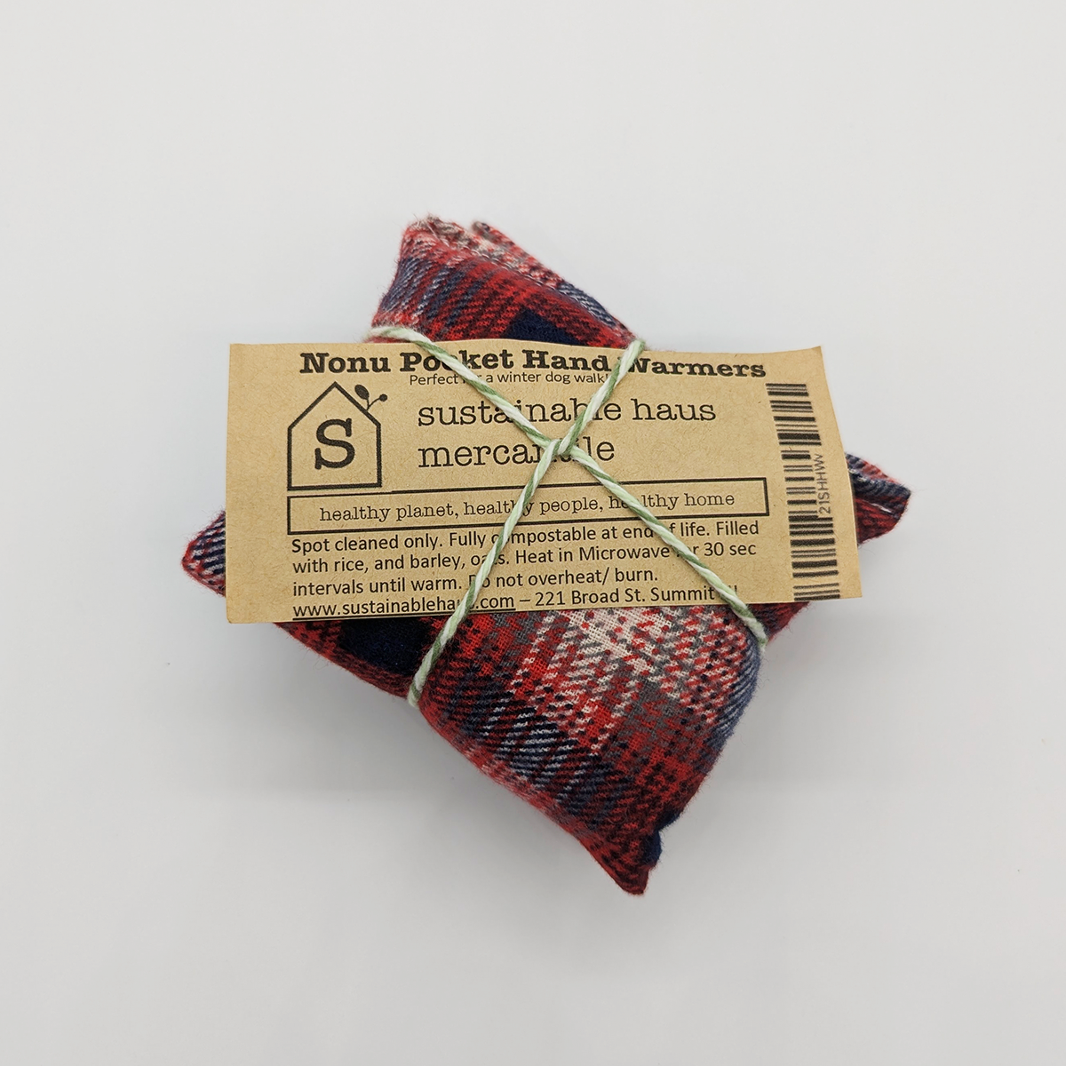 Zero Waste Pocket Hand Warmers Tartan Red Plaid