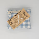 Zero Waste Pocket Hand Warmers blue and white checkered gingham