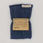 Warm n' Cozy Rice Bag Sustainable Heating Pad Cooling Bag Denim Blue upcycled material