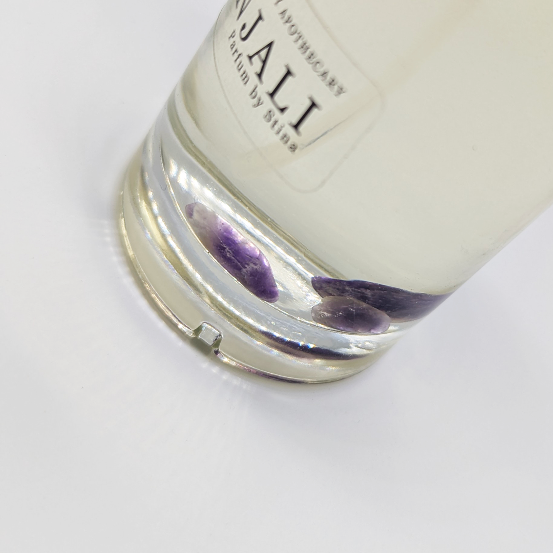 Handcrafted perfume with crystal lapis lazuli