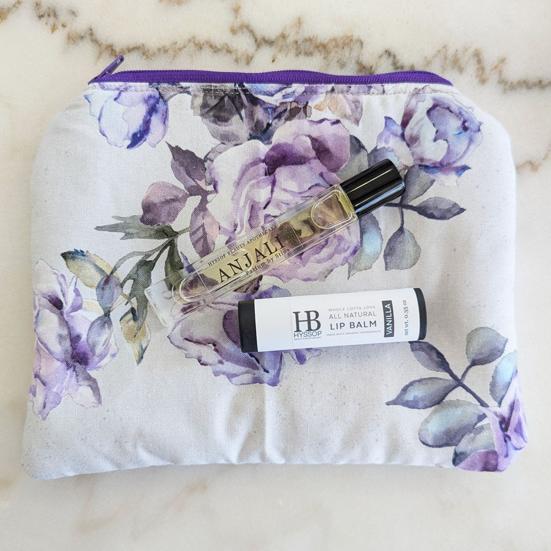 Handmade Floral Makeup Bag