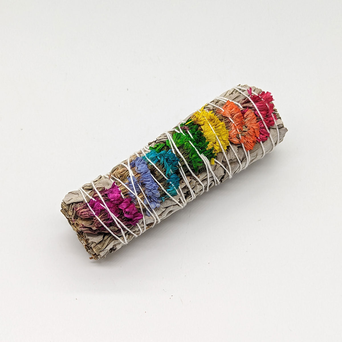 7 Chakra Rainbow Colored Sage Smudge Stick