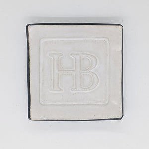 Handcrafted Ceramic Soap Dish - Shiny White Black Rim