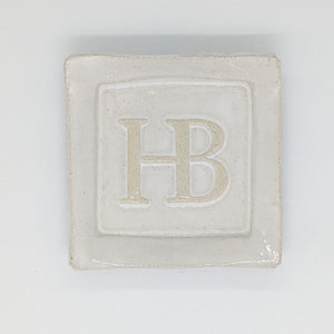 Handcrafted Ceramic Soap Dish - Shiny White Wiped Off Logo