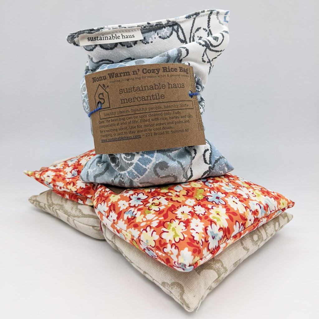 Warm n' Cozy Rice Bag Sustainable Heating Pad Cooling Bag